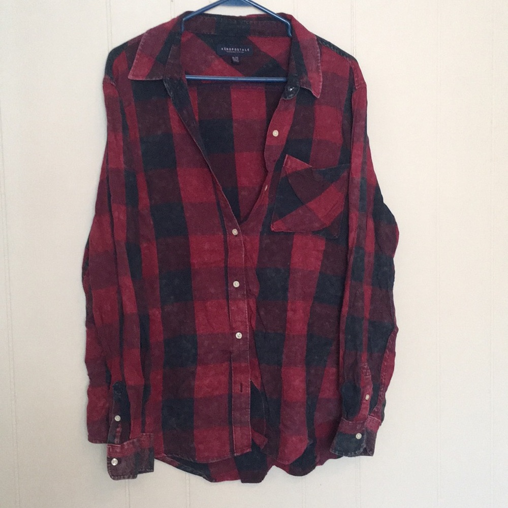 Boyfriend Flannel Print Top
